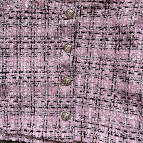 Pink Tweed Cropped Jacket - Picture 2 of 3
